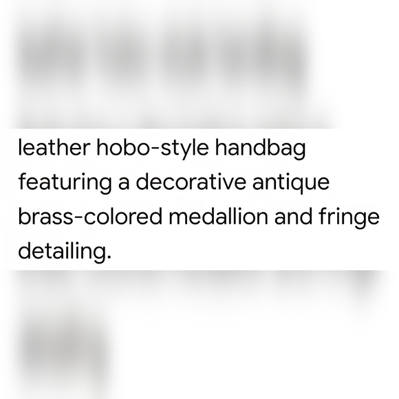 Hobo, Black Fringe Leather Bag with Gold Medallion Accent. Quite firm on price! - Picture 3 of 12